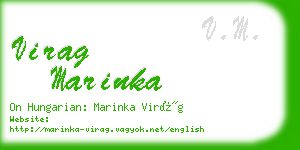 virag marinka business card